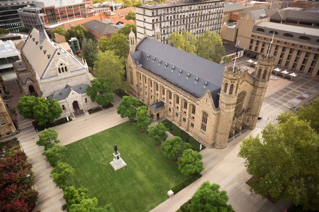 North Terrace campus aerial photo.
Taken by drone