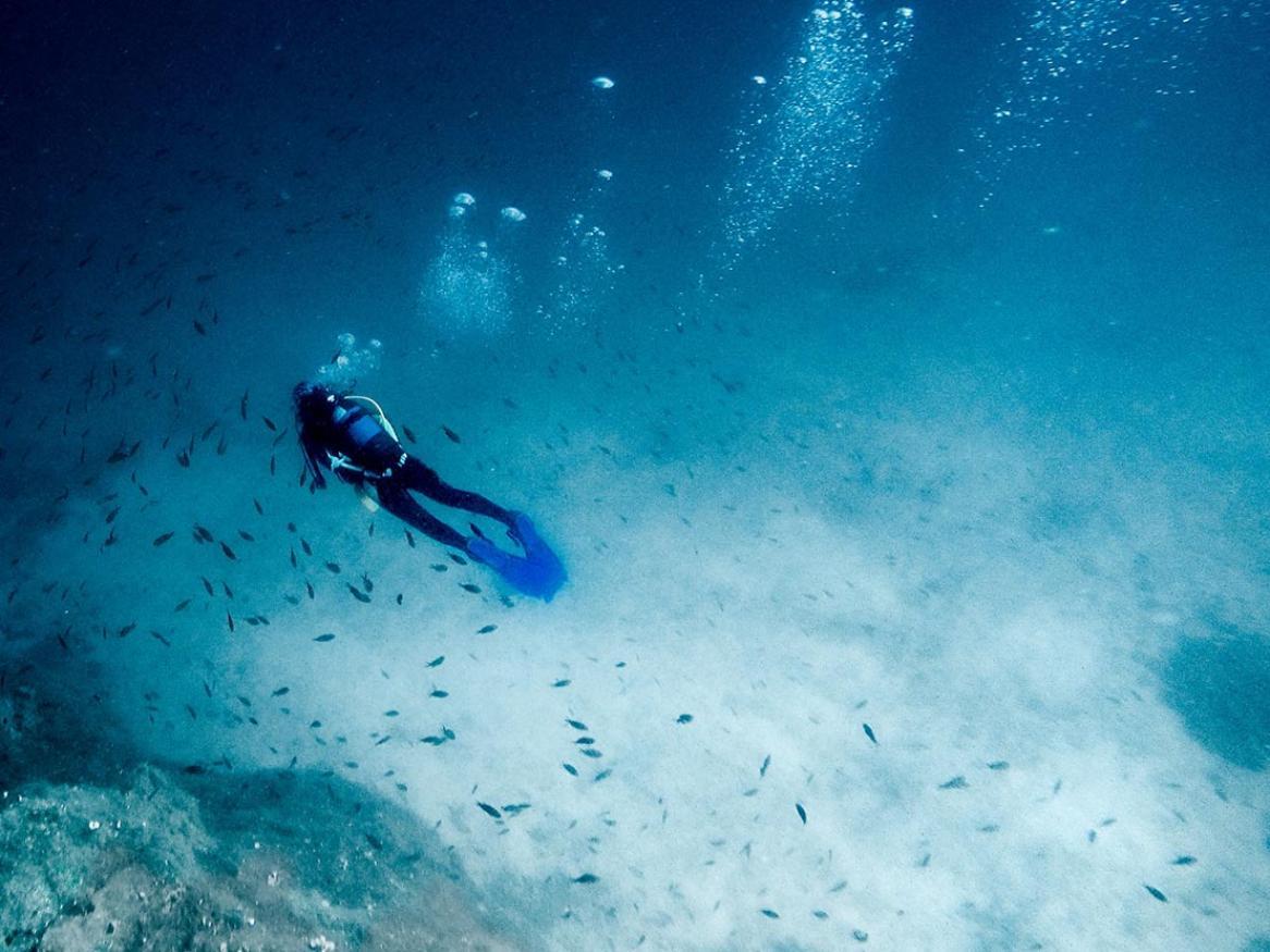 Scuba diver underwater