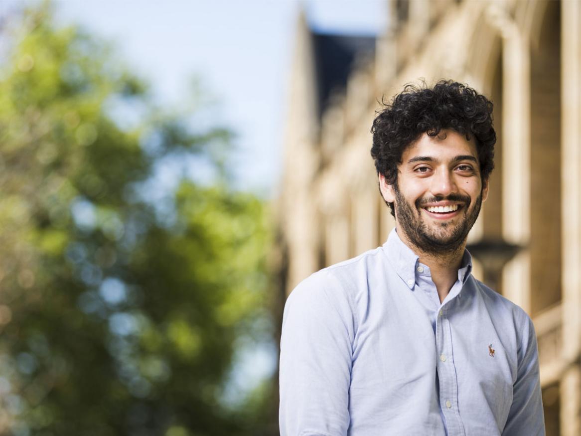 Student on campus